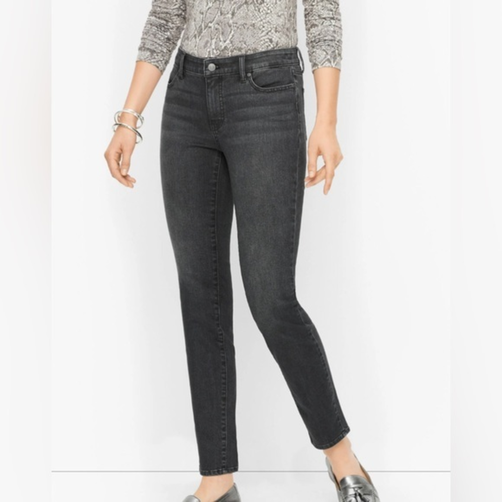 Talbots Slim ANKLE JEANS - NOIR WASH Sz 16 Women